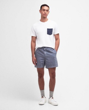 Barbour Melonby Shorts Hvide | BABO88788