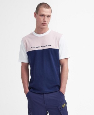 Barbour Mondrian Colour-blocked T-shirt Hvide | BABO88368