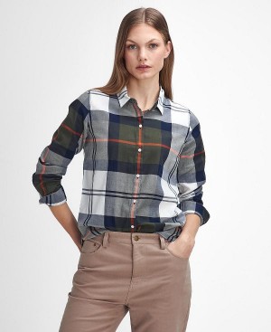 Barbour Moorland Relaxed Long-sleeved Shirt Tartan | BABO89508