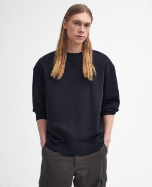 Barbour Mosely Oversized Sweatshirt Sort | BABO88496