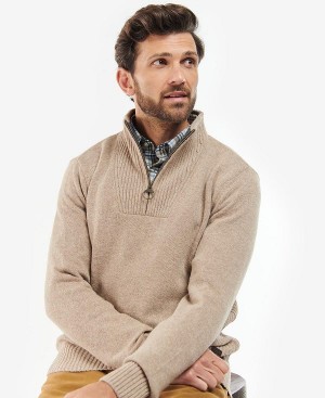 Barbour Nelson Essential Half-zip Jumper Grå | BABO88557