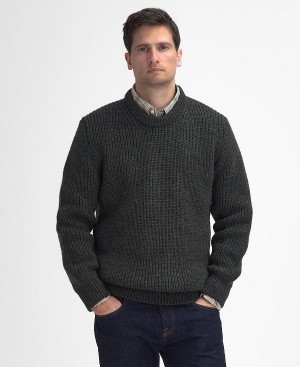 Barbour New Tyne Crew Neck Jumper Grøn | BABO88666