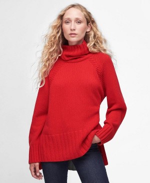 Barbour Norma Knitted Jumper Rød | BABO89676