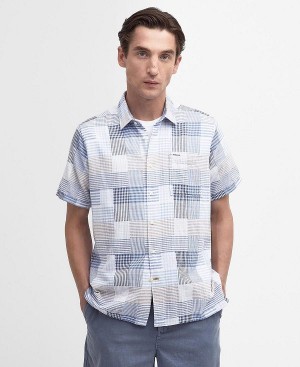 Barbour Oakshore Regular Short-sleeved Shirt Blå | BABO87760