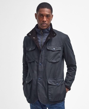 Barbour Ogston Wax Jacket Mørkeblå | BABO87240