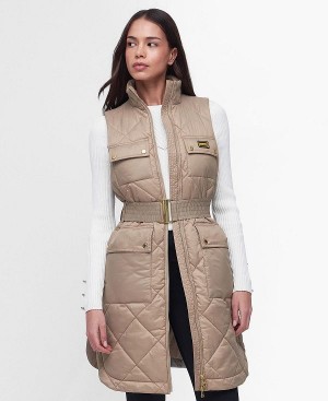 Barbour Orbit Belted Gilet Sort | BABO89422