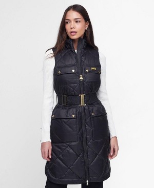 Barbour Orbit Belted Gilet Sort | BABO89429