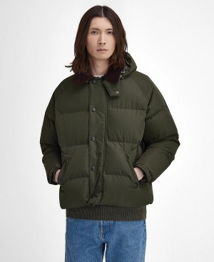 Barbour Oversized Transport Puffer Jacket Sort | BABO87380