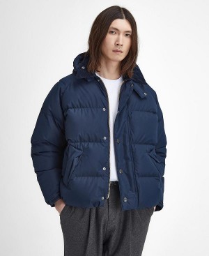 Barbour Oversized Transport Puffer Jacket Mørkeblå | BABO87381