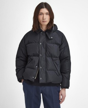 Barbour Oversized Transport Puffer Jacket Sort | BABO87382