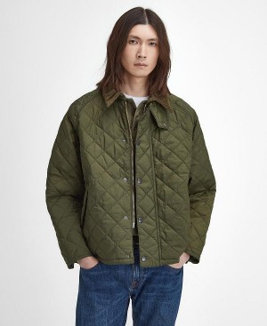 Barbour Oversized Transport Quilted Jacket Olivengrøn | BABO87386