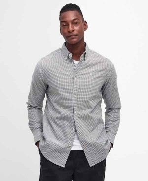 Barbour Oxford Tailored Long-sleeved Gingham Shirt Grøn | BABO87713