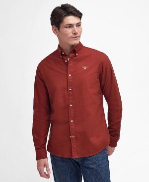 Barbour Oxford Tailored Long-sleeved Shirt Rød | BABO87668