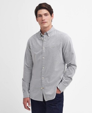 Barbour Oxford Tailored Long-sleeved Shirt Grå | BABO87698