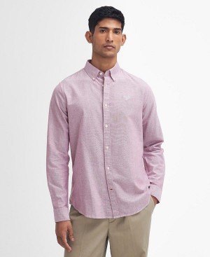 Barbour Oxford Tailored Long-sleeved Shirt Lyserød | BABO87883