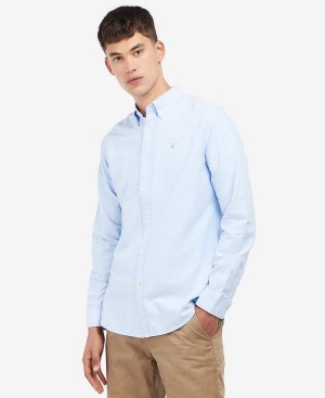 Barbour Oxford Tailored Long-sleeved Striped Shirt Blå | BABO87655