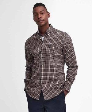 Barbour Padshaw Tailored Long-sleeved Shirt Mørkeblå | BABO87818