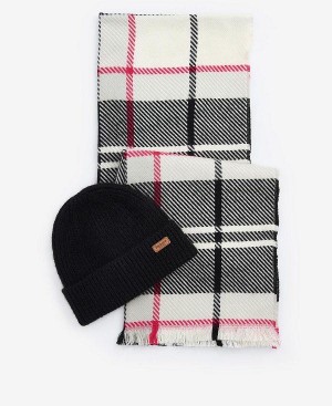 Barbour Pendle Beanie & Blair Scarf Gift Set Mintgrønne | BABO90097