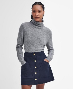 Barbour Pendle Roll-neck Jumper Grå | BABO89739