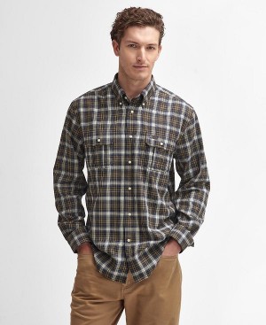 Barbour Penrice Regular Long-sleeved Shirt Mørkeblå | BABO87890