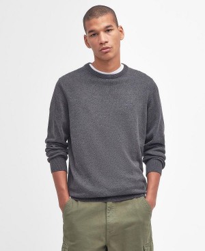 Barbour Pima Cotton Crew Neck Dyb Grå | BABO88581