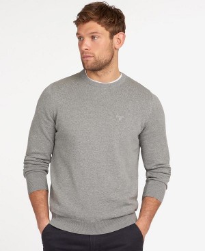 Barbour Pima Cotton Crew Neck Grå | BABO88544