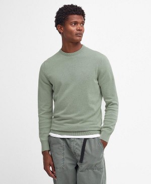 Barbour Pima Cotton Crew Neck Jumper Grøn | BABO88500