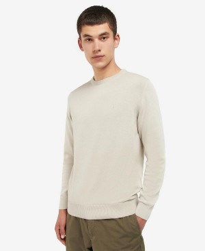 Barbour Pima Cotton Crew Neck Jumper Mørkeblå | BABO88499