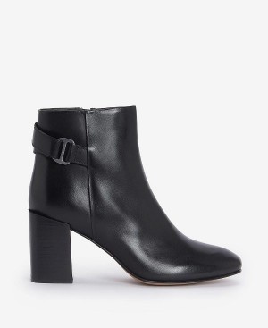 Barbour Piper Heeled Ankle Boots Sort | BABO89872