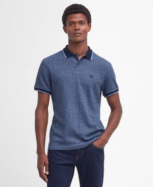 Barbour Powburn Polo Shirt Mørkeblå | BABO88210