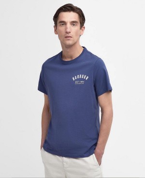 Barbour Preppy T-shirt Blå | BABO88316