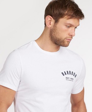 Barbour Preppy T-shirt Hvide | BABO88263