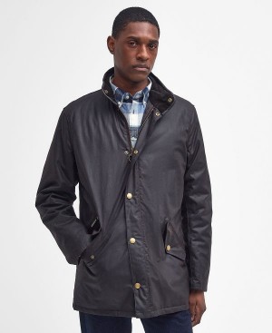 Barbour Prestbury Wax Jacket Sort | BABO87244