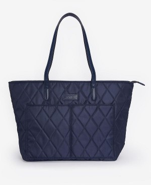 Barbour Quilted Tote Bag Mørkeblå | BABO89973