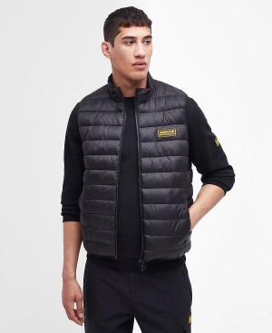 Barbour Racer Reed Gilet Sort | BABO87528