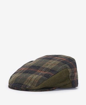 Barbour Ramsden Plaid Flat Cap Olivengrøn | BABO89068