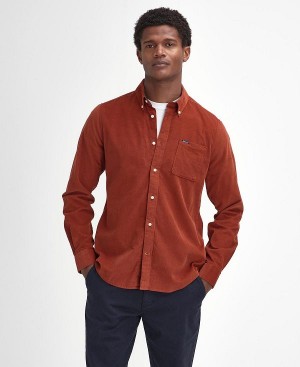 Barbour Ramsey Tailored Long-sleeved Shirt Rød | BABO87793