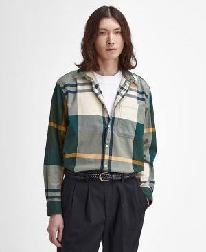 Barbour Renford Oversized Long-sleeved Tartan Shirt Flerfarvede | BABO87905