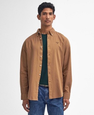 Barbour Romley Tailored Long-sleeved Shirt Beige | BABO87877