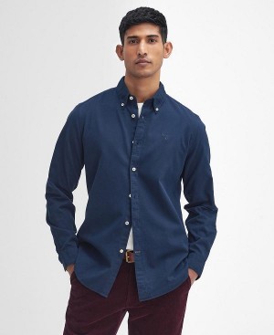 Barbour Romley Tailored Long-sleeved Shirt Mørkeblå | BABO87878