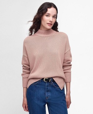 Barbour Sandy Knitted Jumper Lyserød | BABO89666