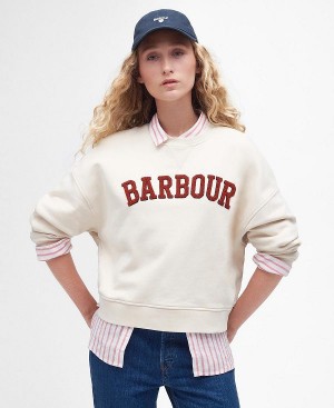 Barbour Silverdale Sweatshirt Hvide | BABO89691