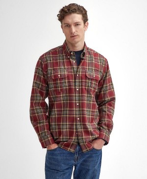 Barbour Singsby Thermo Weave Long-sleeved Shirt Rød | BABO87887