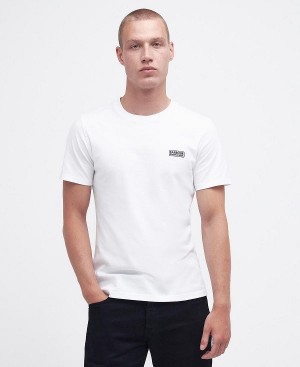 Barbour Small Logo T-shirt Hvide Sort | BABO88287