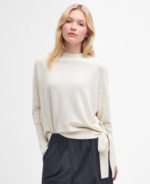 Barbour Sofia Crew Neck Jumper Lysegrå | BABO89701