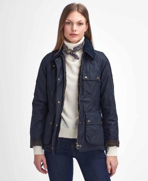 Barbour Solway Waxed Jacket Mørkeblå | BABO89207