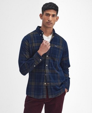 Barbour Southfield Tailored Long-sleeved Shirt Blå | BABO87805