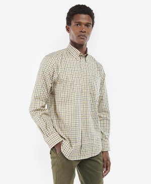 Barbour Sp Tattersall Shirt Mørkeblå Olivengrøn | BABO87917