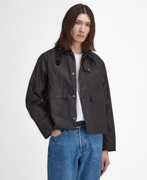 Barbour Spey Slim Waxed Jacket Sort | BABO87256