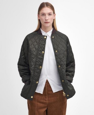 Barbour Sport Beadnell Quilted Jacket Olivengrøn | BABO89349